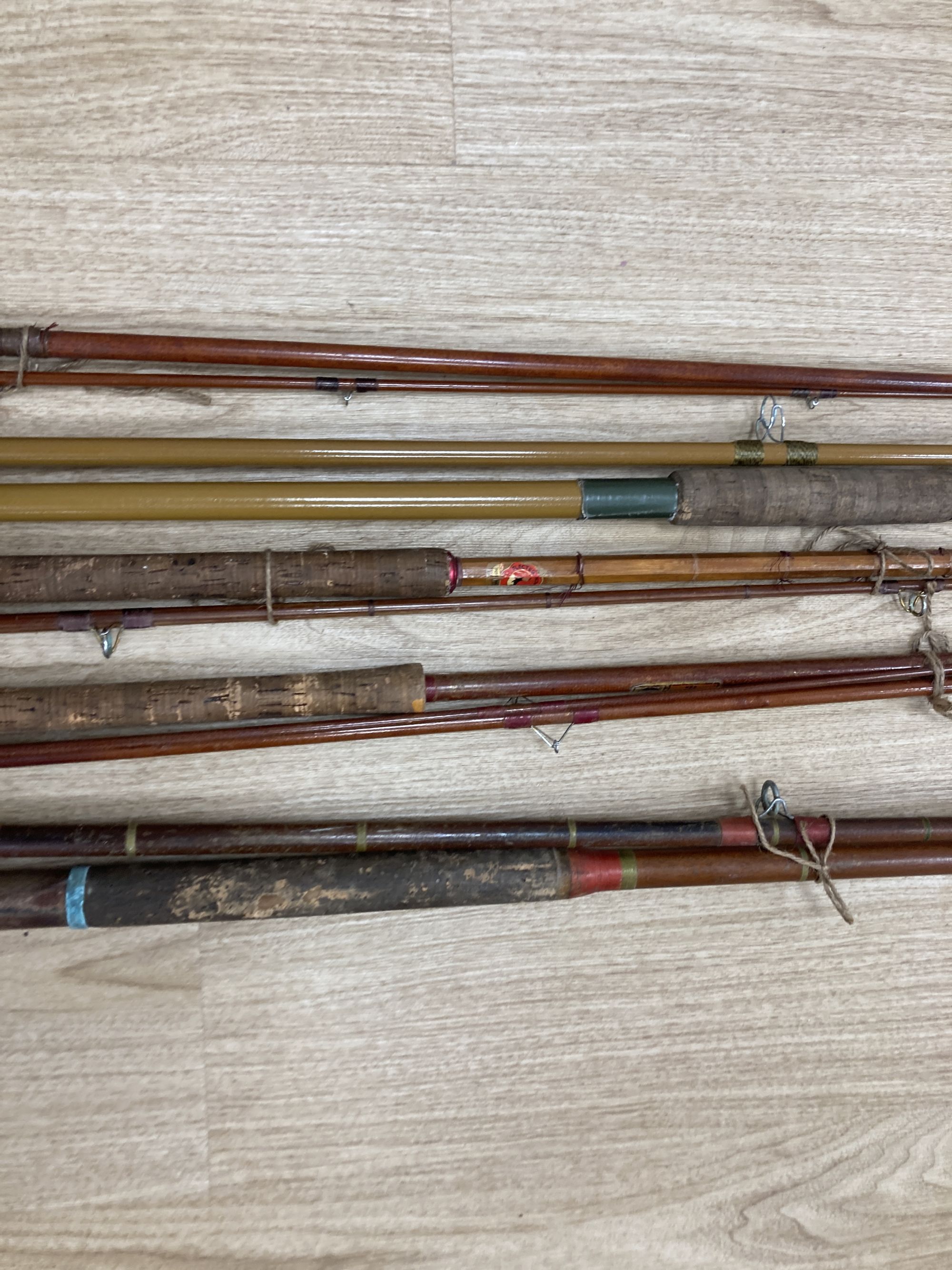 Five various fishing rods